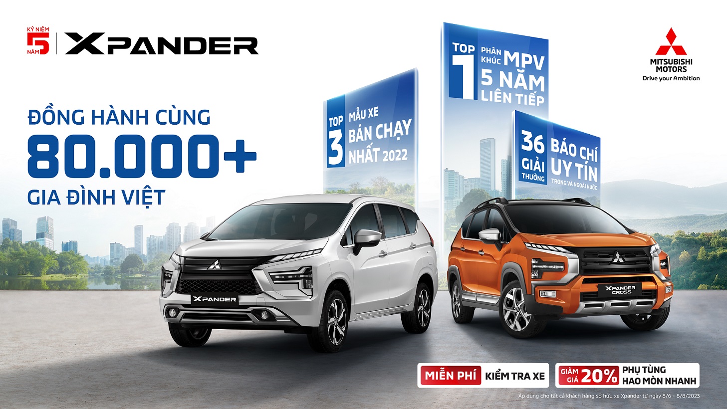 MITSUBISHI XPANDER ĐẠT DOANH SỐ 80.000 XE SAU 5 NĂM RA MẮT